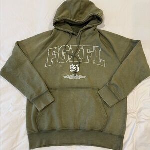 Men’s Flag Nor Fail Olive Green Pullover Hoodie